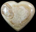 Polished, Brown Calcite Heart - Madagascar #62547-1